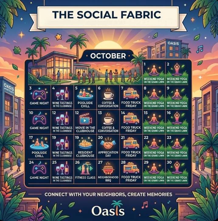 Resident Events at Oasis Apartments in Wilmington, NC